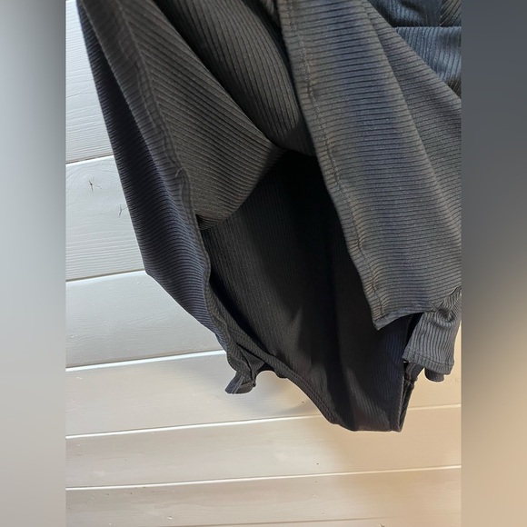 ❣️PENNINGTONS – Black Ribbed One-Piece Swim Dress – Plus Size 1X - Picture 9 of 11